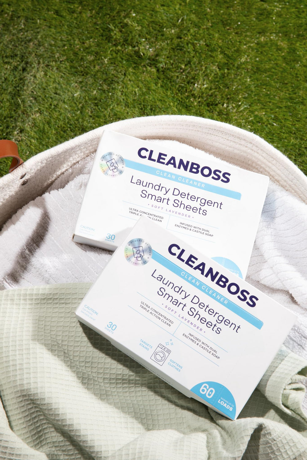CleanBoss laundry sheets tackle tough stains with enzyme-powered cleaning.