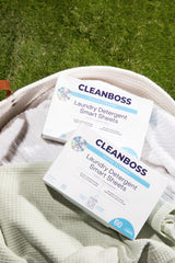 CleanBoss laundry sheets tackle tough stains with enzyme-powered cleaning.