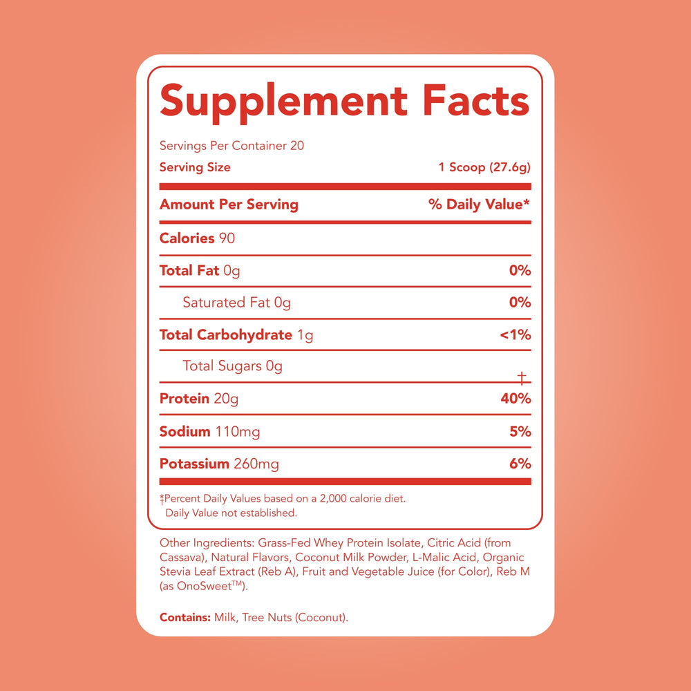 Clean Simple Eats Clear Protein Pineapple Passion scoop provides easy serving and mixability