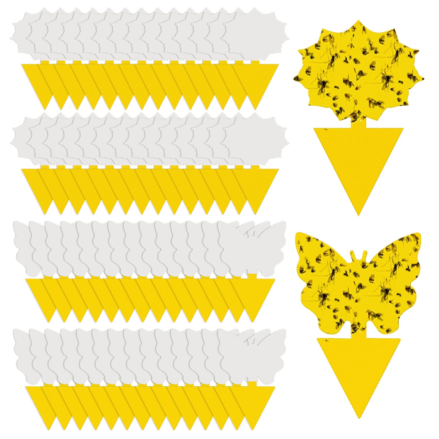 Cleanuper 58-pack flying insect traps in package for garden and kitchen pest control.
