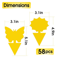 Cleanuper yellow sticky traps closeup showing dual-sided adhesive for higher capture.