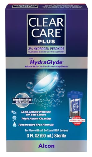 Clear Care Plus bubbling action demonstrates deep cleaning power.
