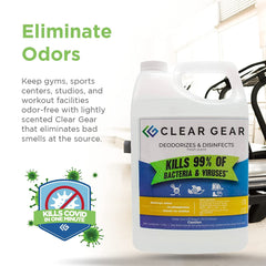 Clear Gear mist neutralizes odors from mats and studios