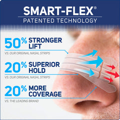 Close-up view of Clear Passage nasal strip showing discreet, comfortable design.