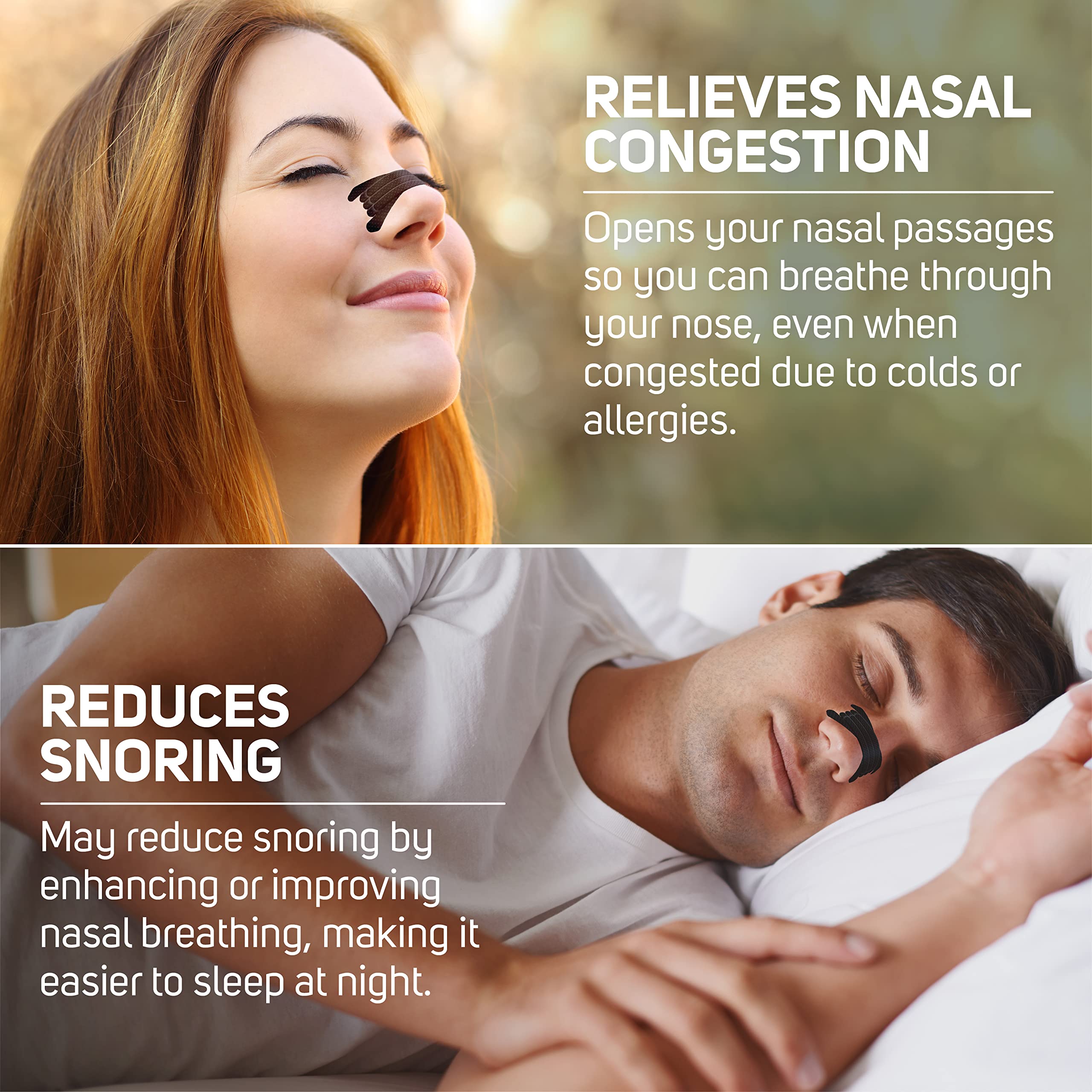 Clear Passage nasal strips for night use to reduce congestion