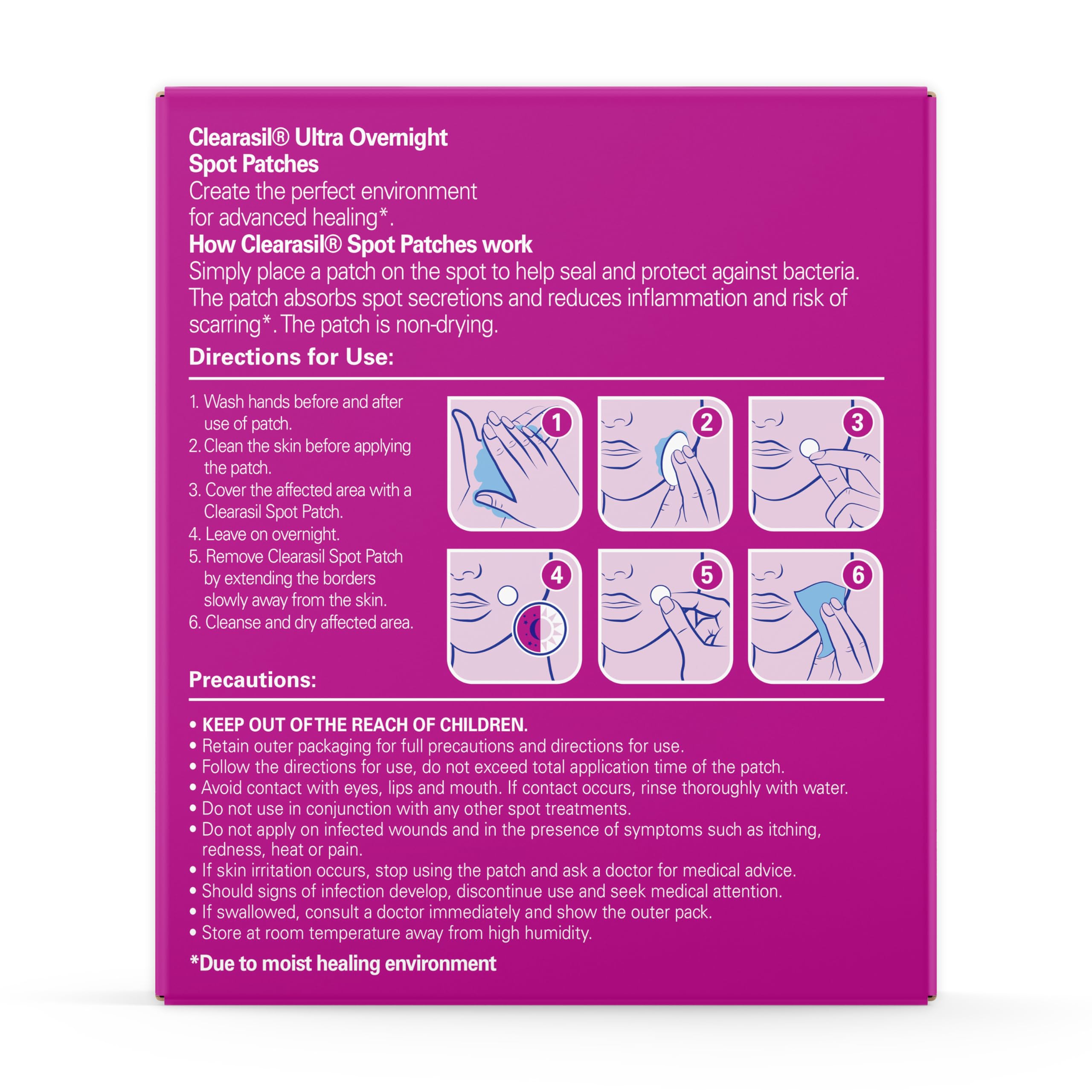 Clearasil packaging display showing a 30-count product label.