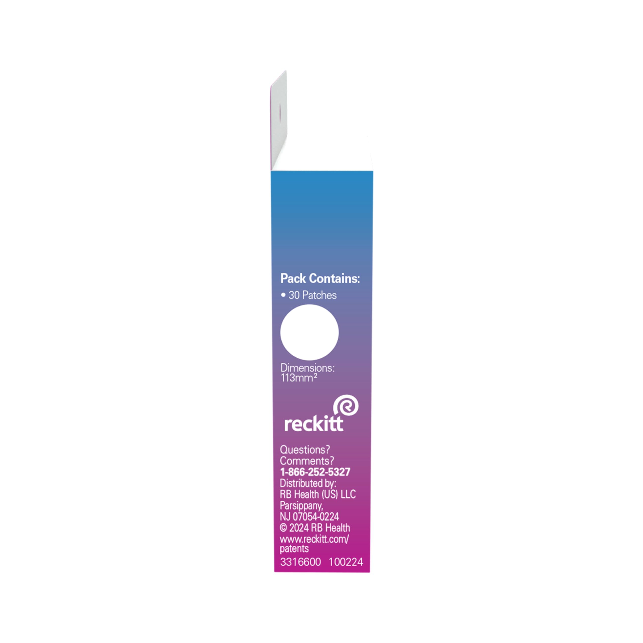 Clearasil patch routine displayed on a clean vanity.