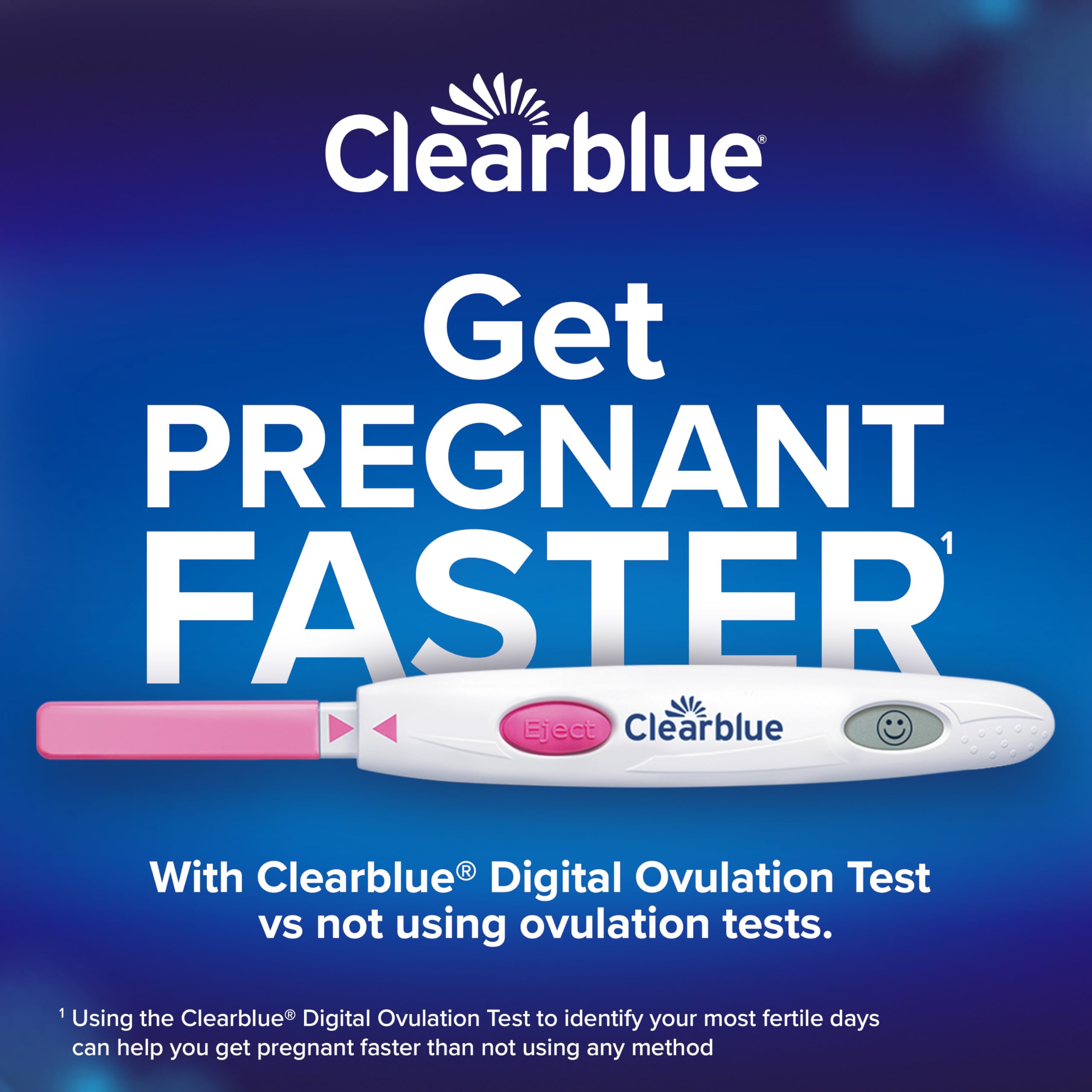 Clearblue 30-count packaging for at-home testing