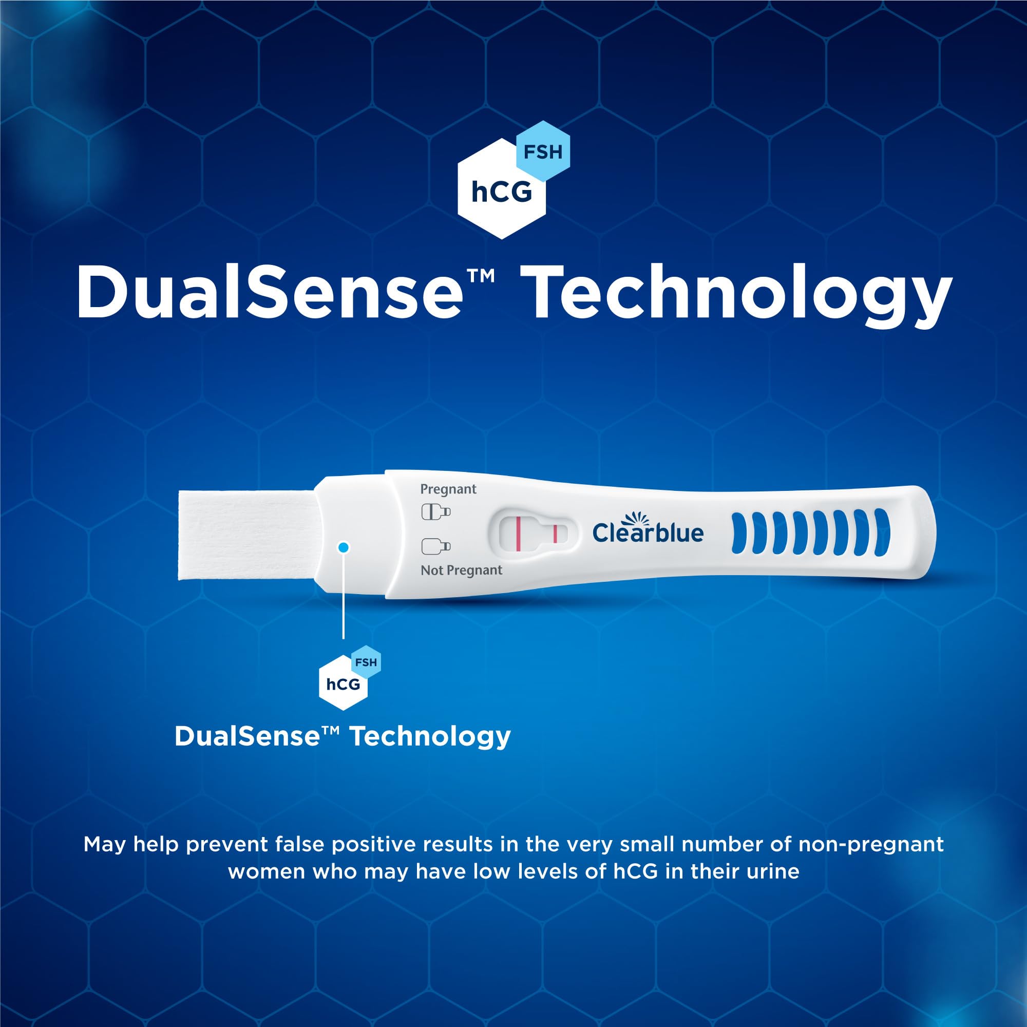 Clearblue Early Detection Test wide tip close-up for easy sampling.