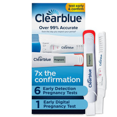 Clearblue Early Digital Pregnancy Test displays results in words for quick interpretation.