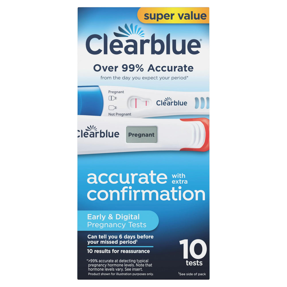 Clearblue Individually Wrapped Tests maintain hygiene.
