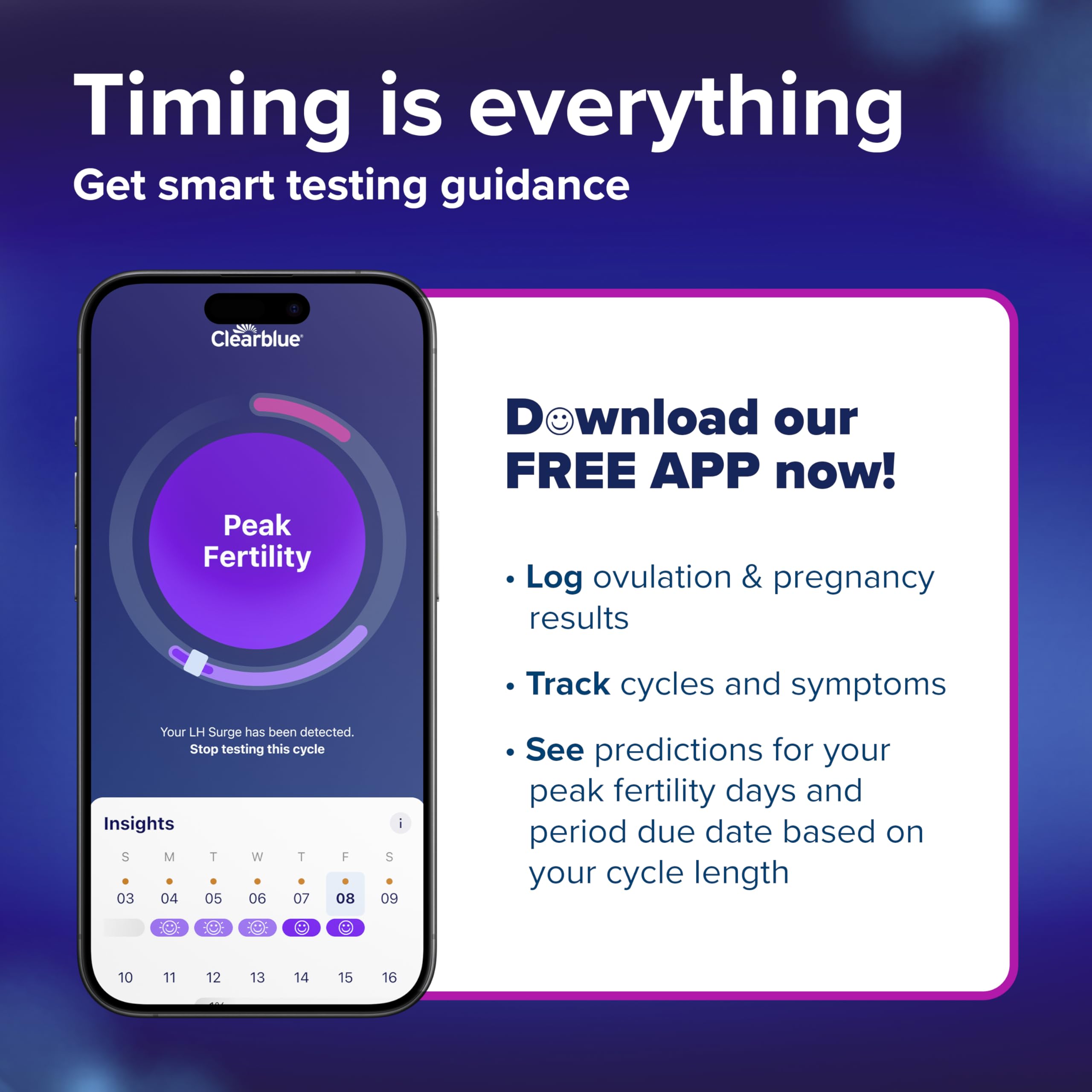 Clearblue is easier to read than traditional ovulation strips.