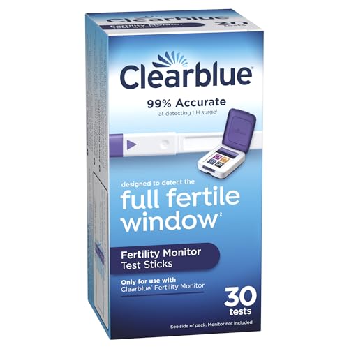 Packaging with Clearblue test sticks ready to use