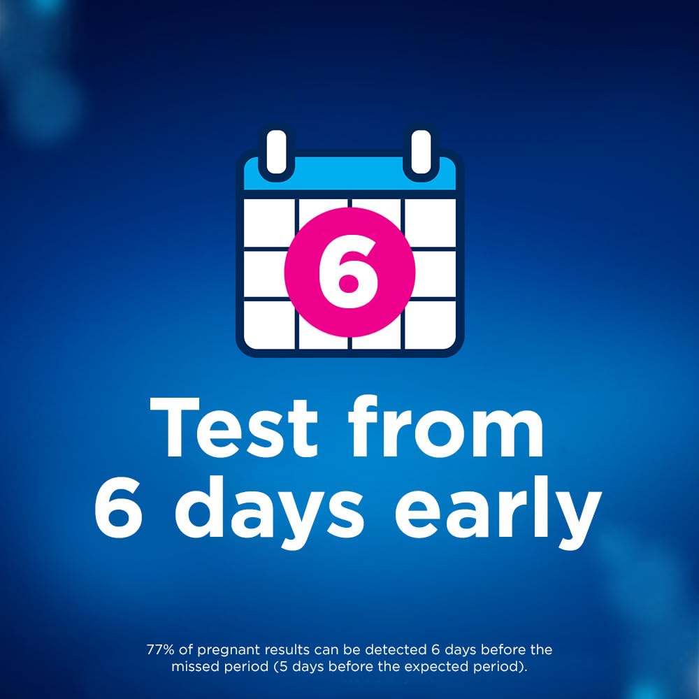 Clearblue test drops in urine sample close-up for early results.