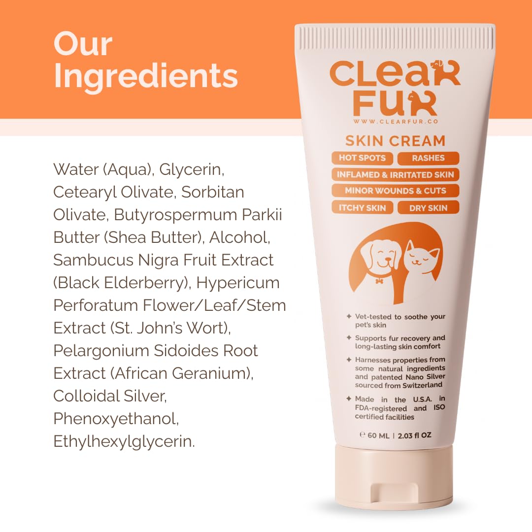 ClearFur lick-resistant formula reduces temptation to lick treated areas.