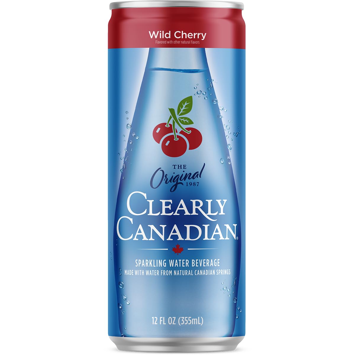 Clearly Canadian Wild Cherry pour into glass demonstrates versatile refreshment for any moment