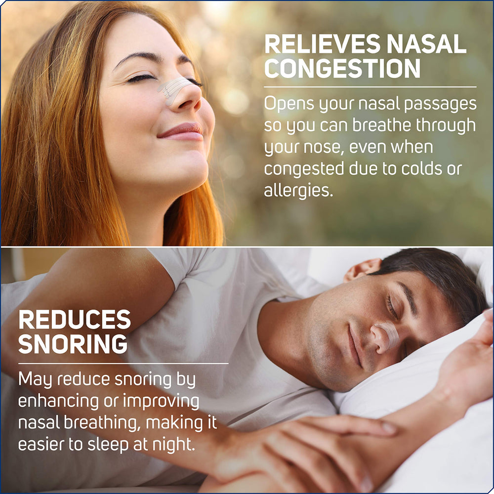 Nasal strip worn at bedtime for a calmer night