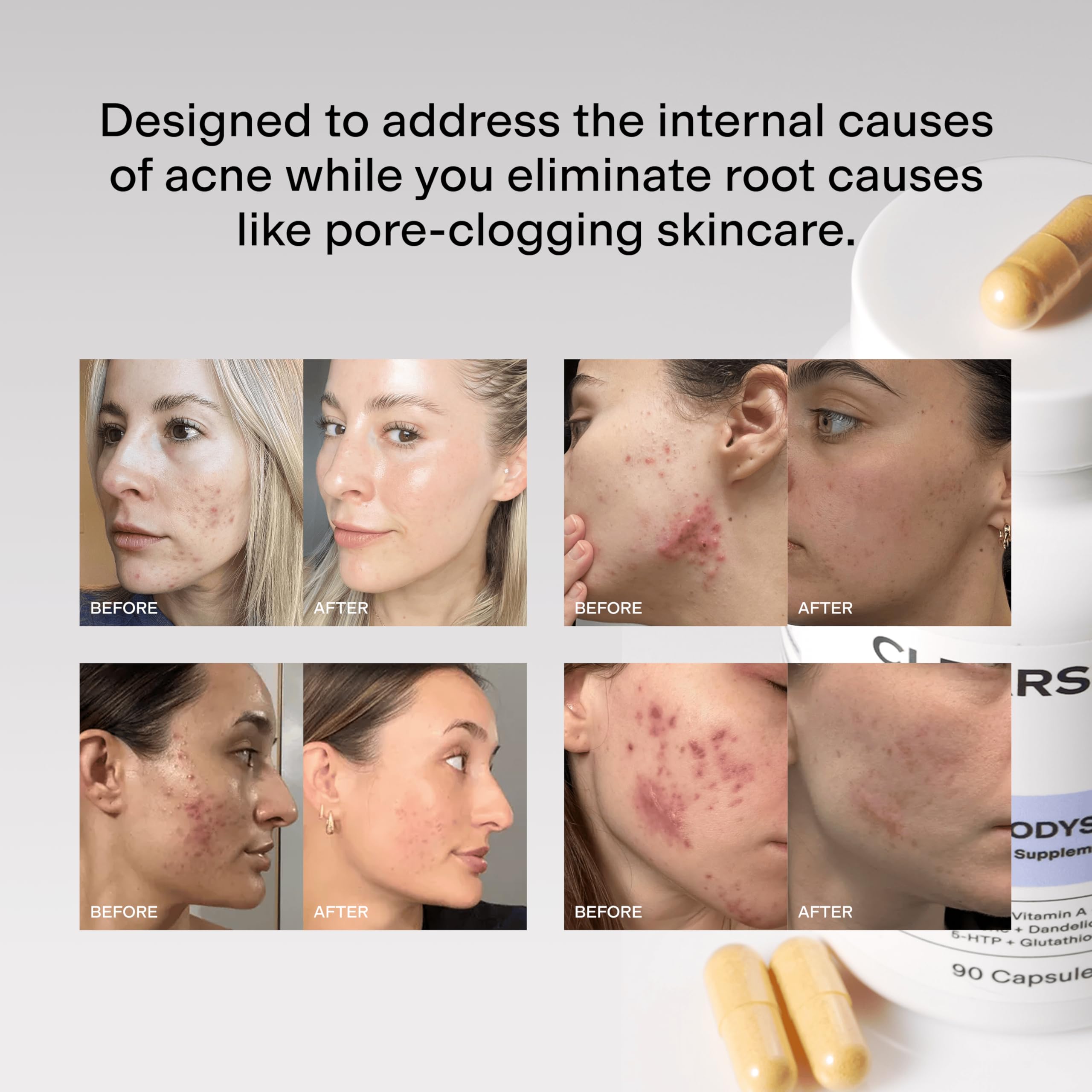 CLEARSTEM MindBodySkin bottle on desk ready for skincare routine