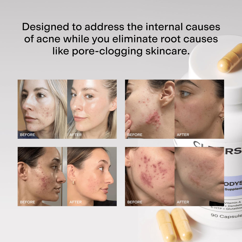 CLEARSTEM MindBodySkin bottle on desk ready for skincare routine
