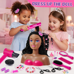 Cleboen realistic hair dryer and straightener setup ready for kids' pretend salon sessions.