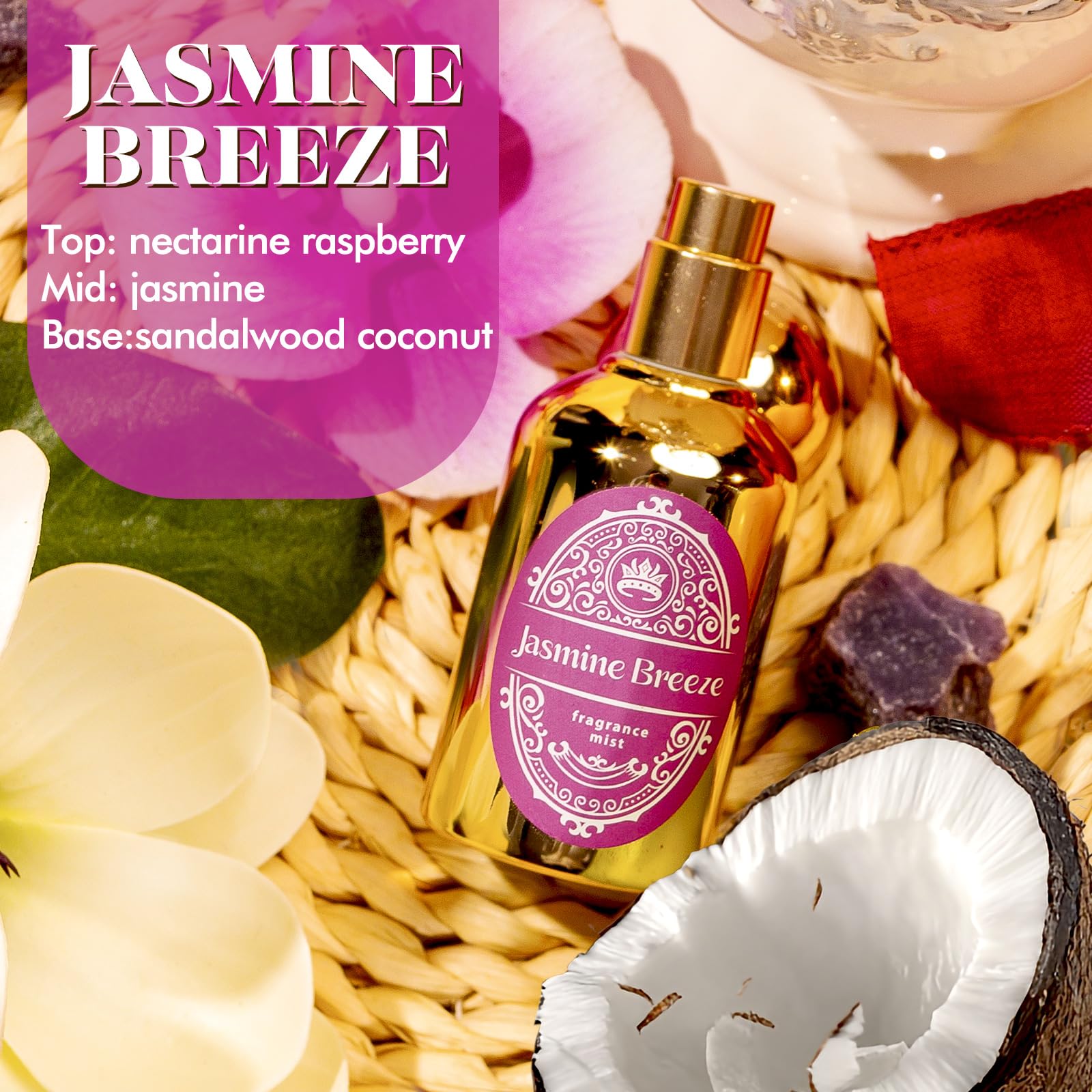 CLESH Jasmine Breeze bottle—joyful scent for a refreshing, airy feel.