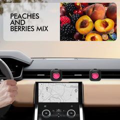 Close-up of CLESH Peach Berry vent clip highlighting diffusion design.