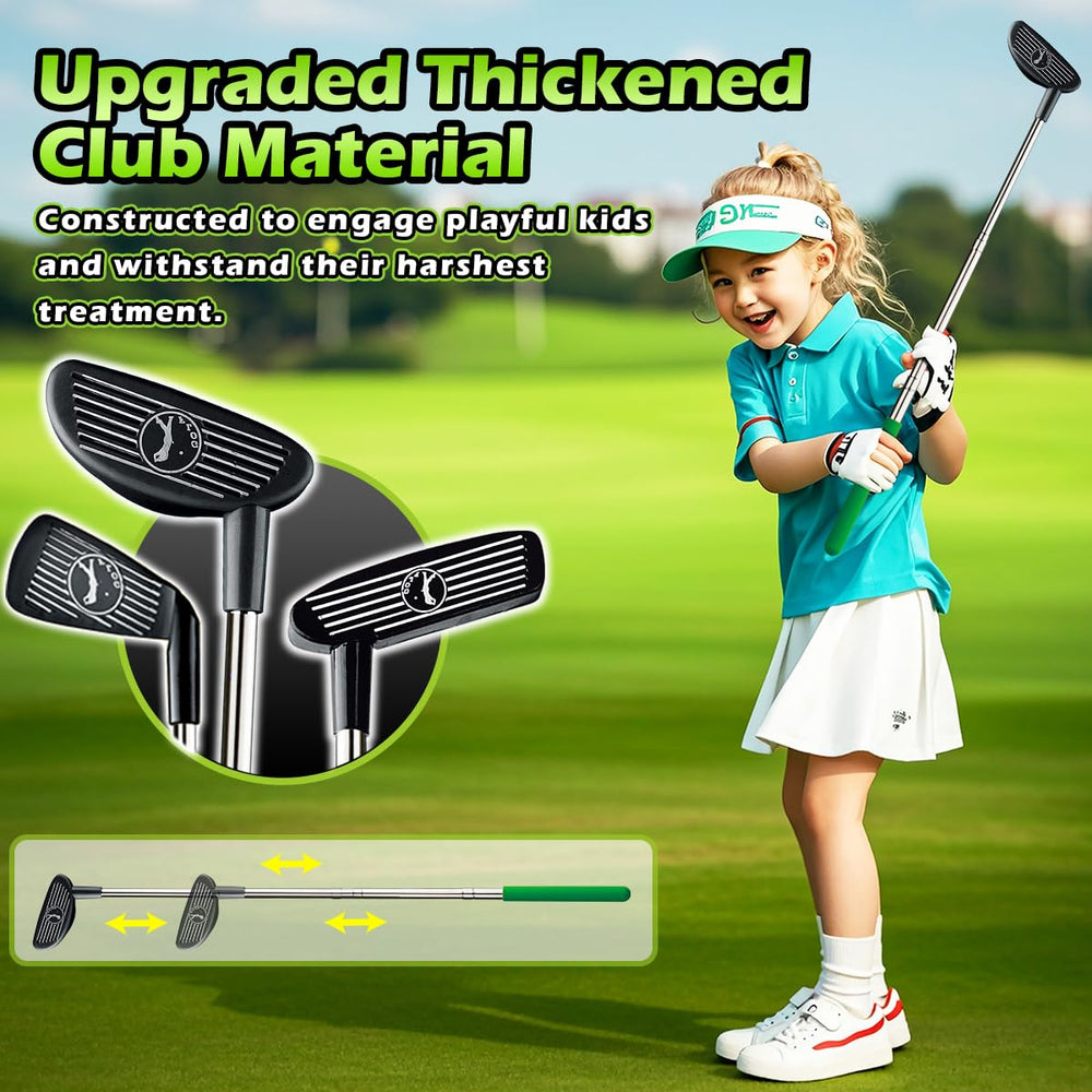 Clemas adjustable toy golf clubs designed for growing kids.