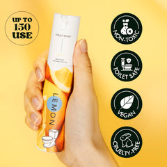 CLESH toilet spray travel pack image showing three 1oz bottles for on-the-go odor control