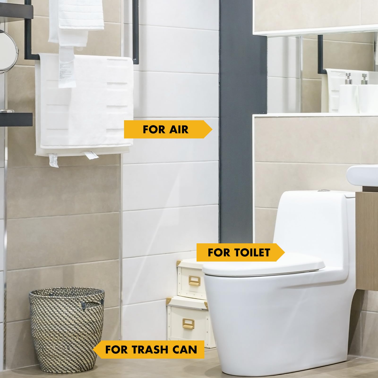 CLESH spray before sitting usage, illustrates odor control in action