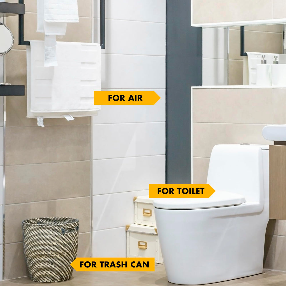 CLESH spray before sitting usage, illustrates odor control in action