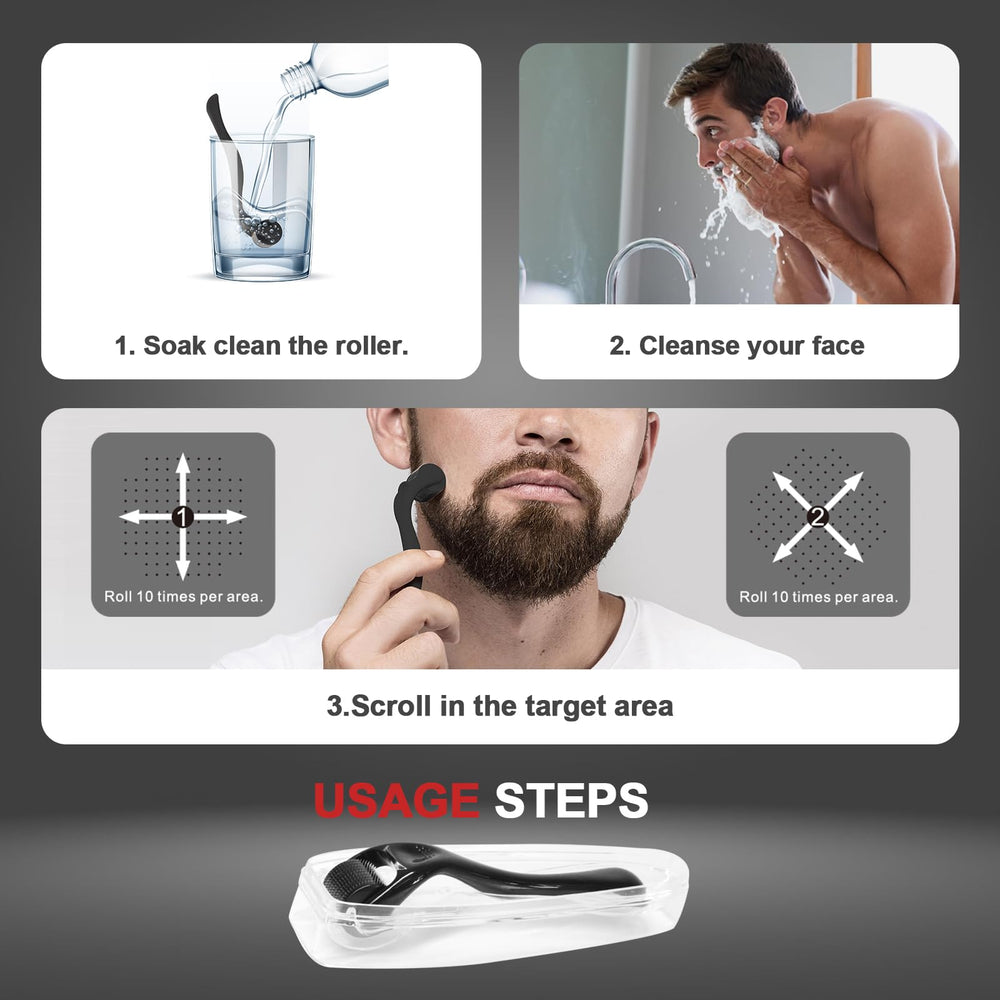 CLETINA 540 Titanium Derma Roller handle design for comfortable grip