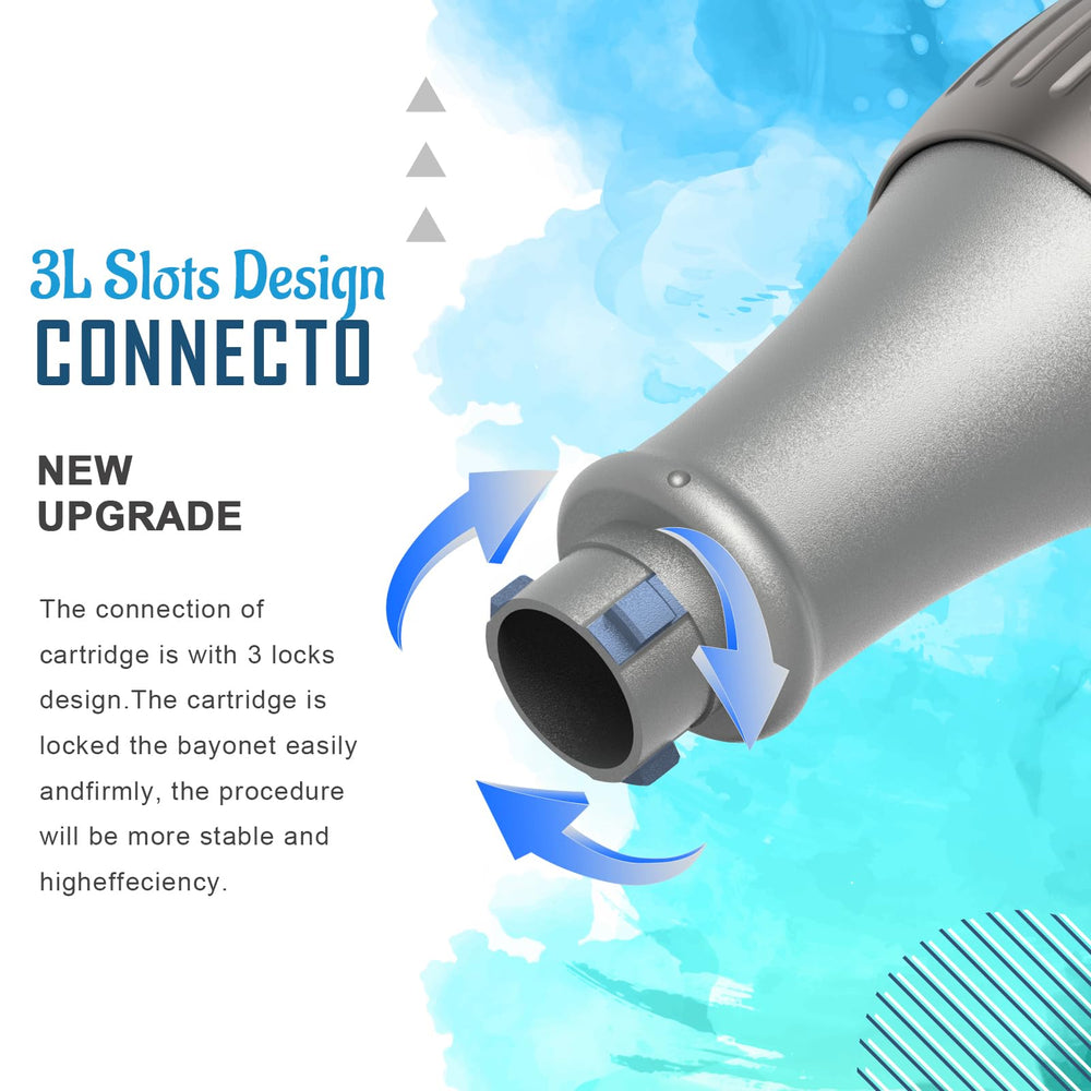 Ergonomic handle with non-slip grip for comfortable sessions.