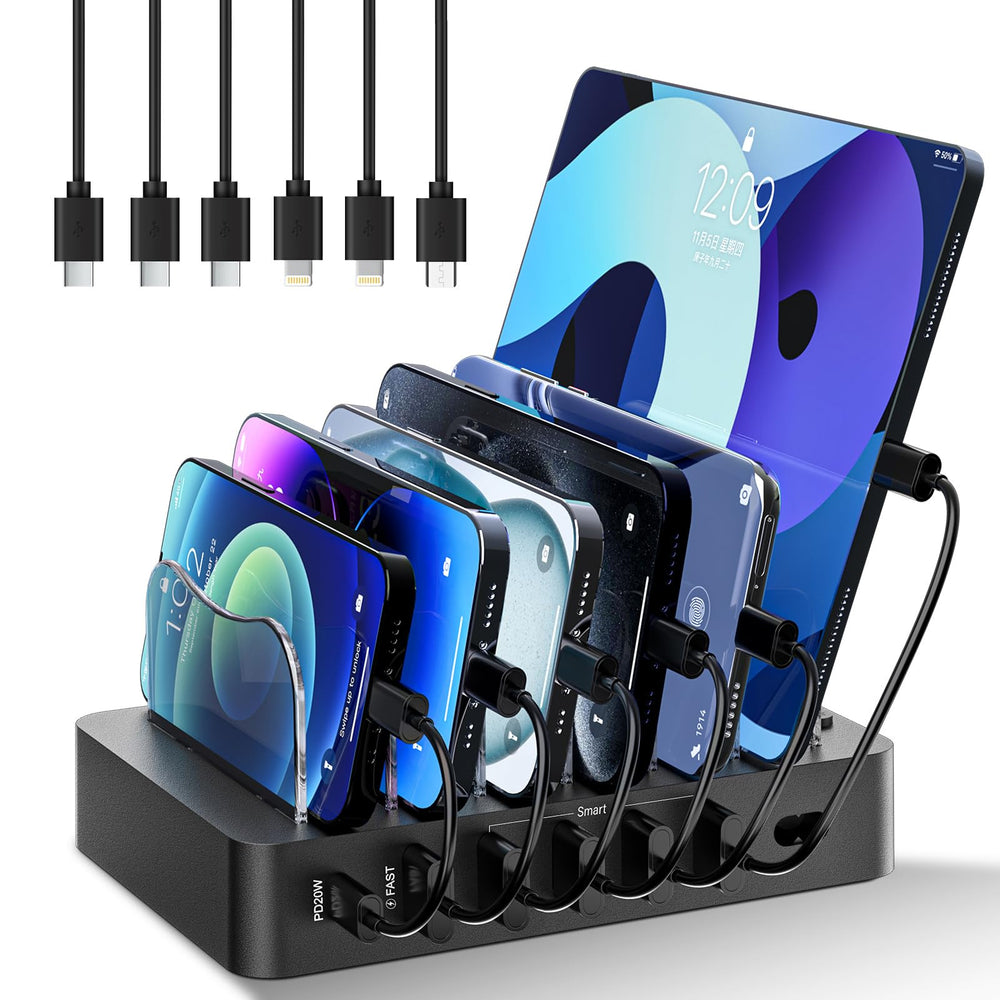 Clever Bright six-port charging station keeps devices organized on your desk