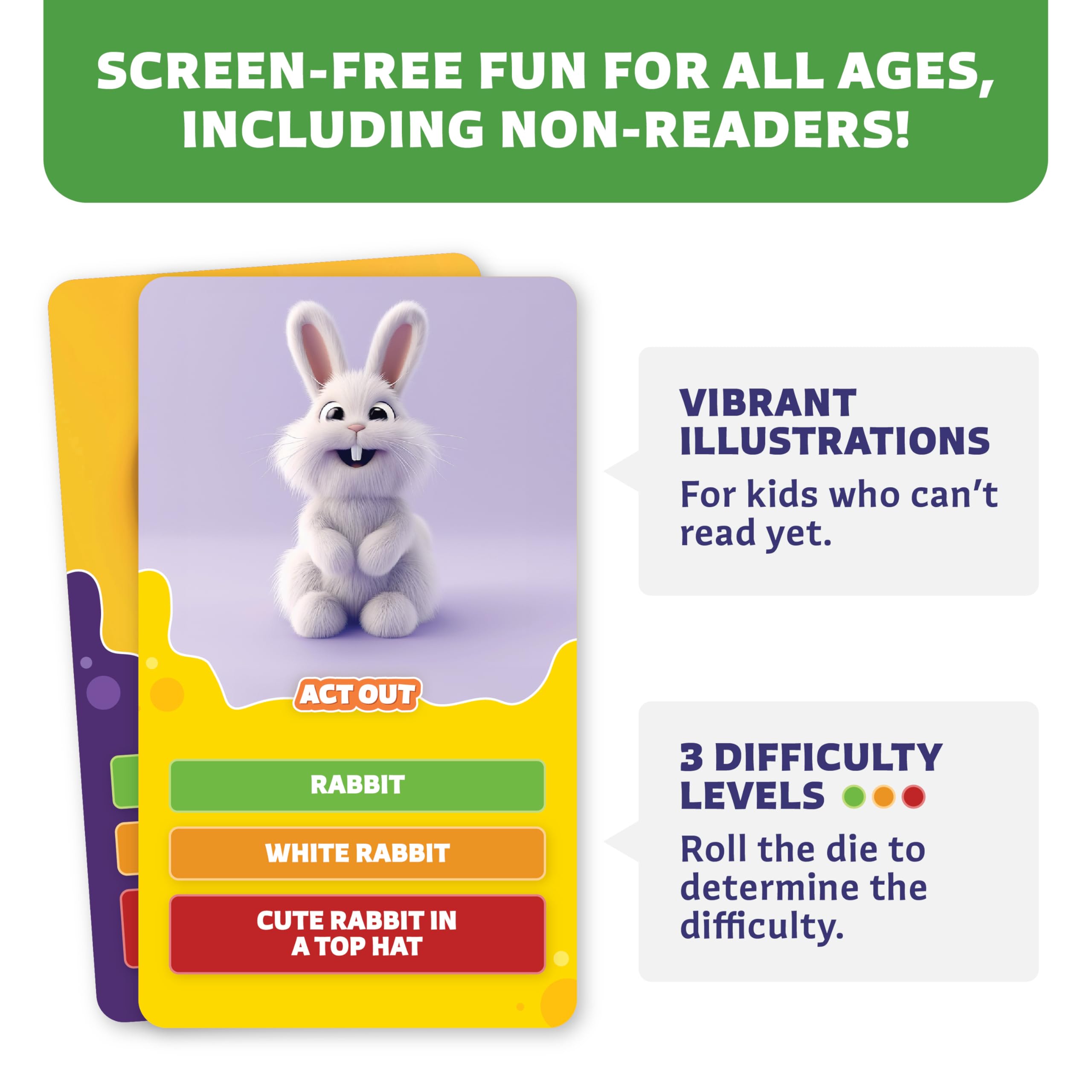 Clever Fox Play Epic Charades travel-friendly design fits trips and parties.