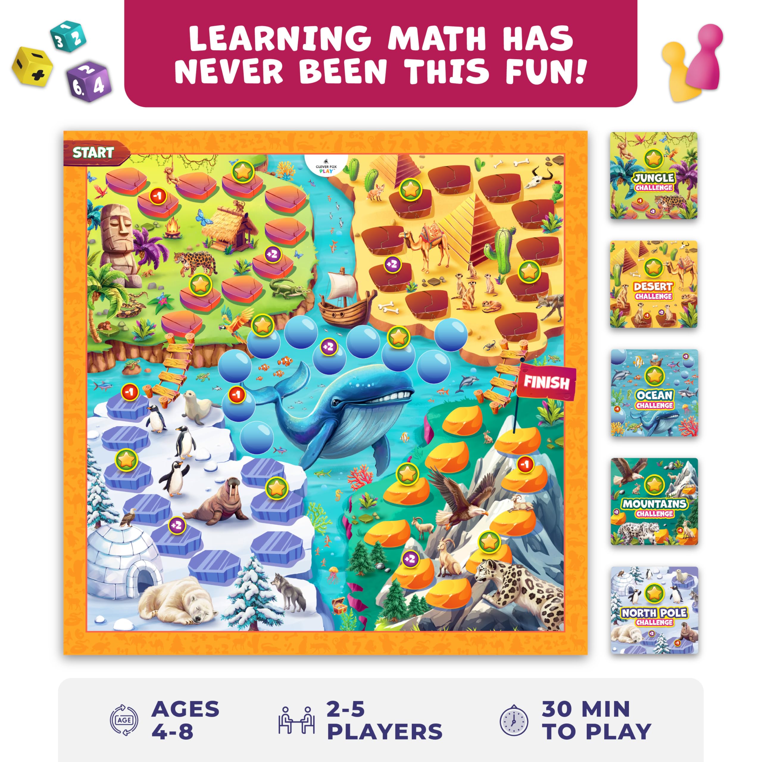 Clever Fox Play Number Hunter number cards used for counting and number recognition.