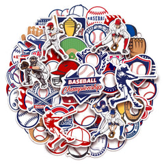 Cleverplay baseball stickers front view, perfect for party favors.