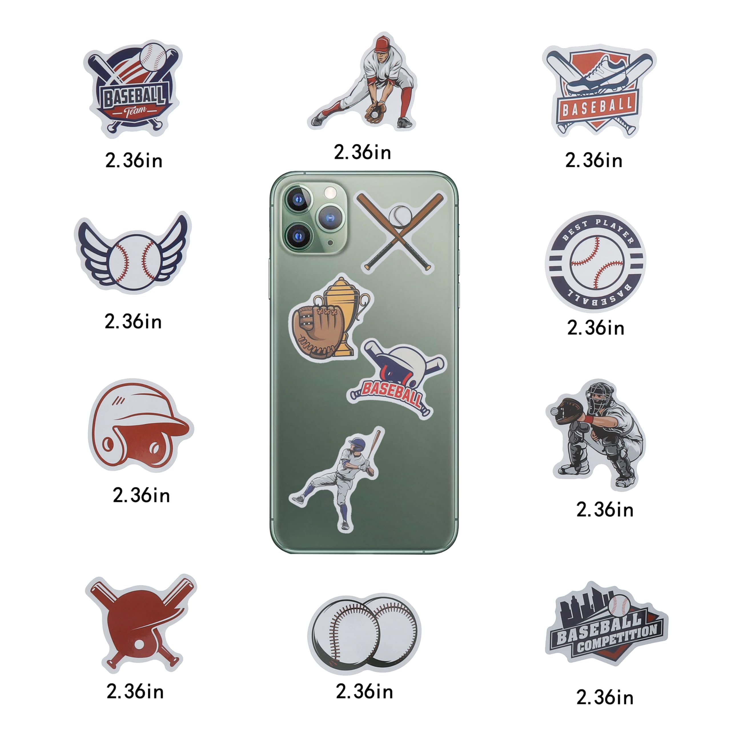 Cleverplay baseball stickers held in hand show scale and appeal.