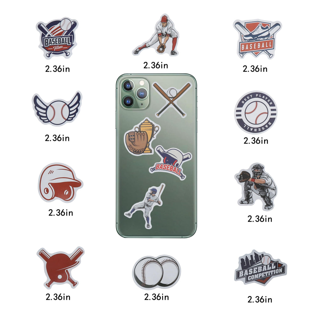 Cleverplay baseball stickers held in hand show scale and appeal.