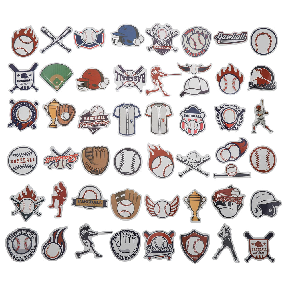 Cleverplay baseball stickers on party table decor add charm.
