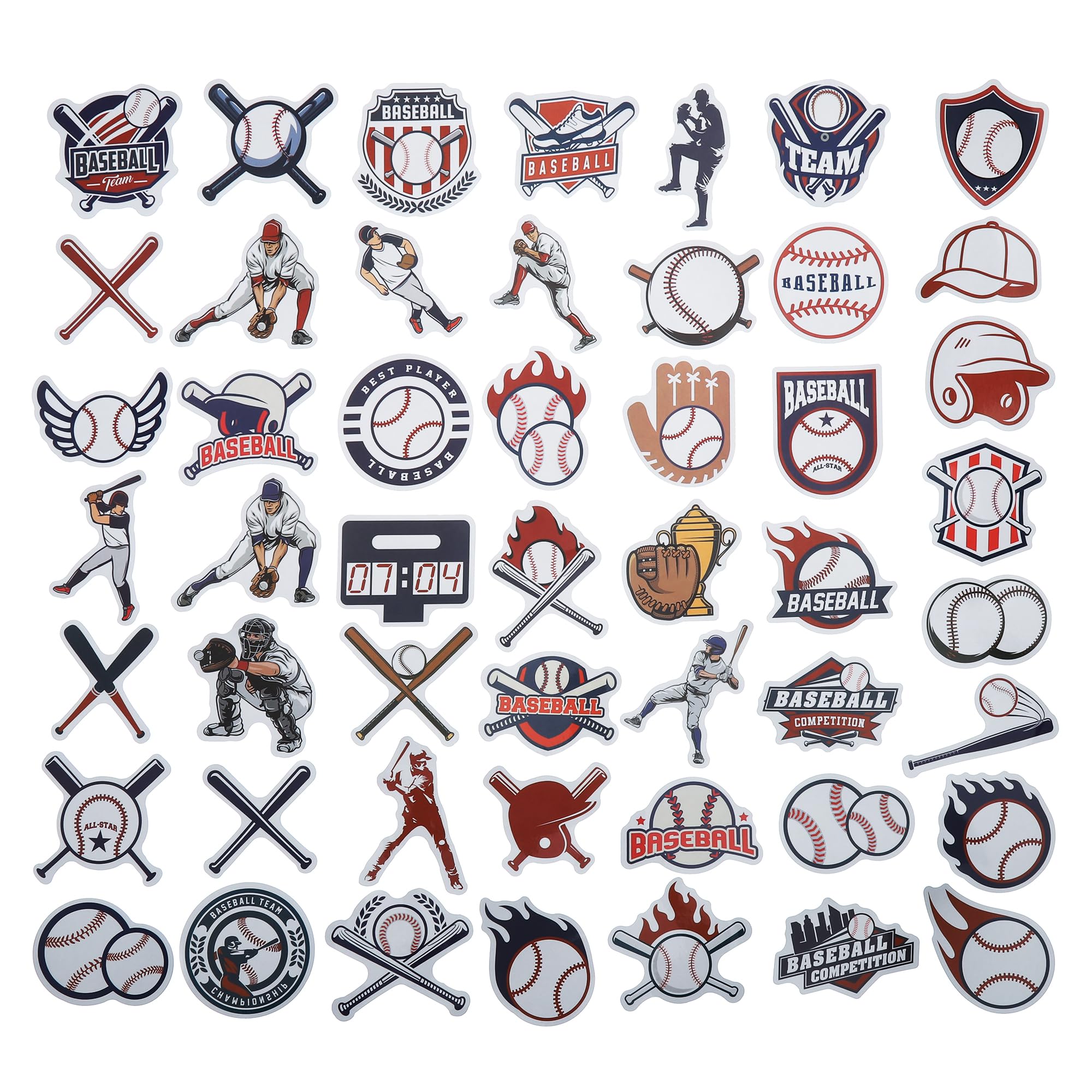 Cleverplay baseball stickers packaging and count display for easy planning.