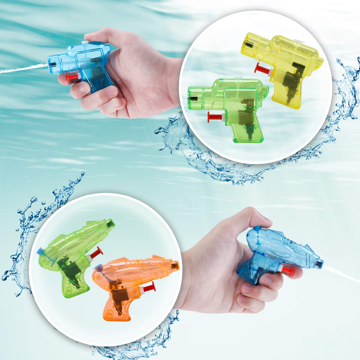 CLEVERZONE blue mini water gun, safe for pool play