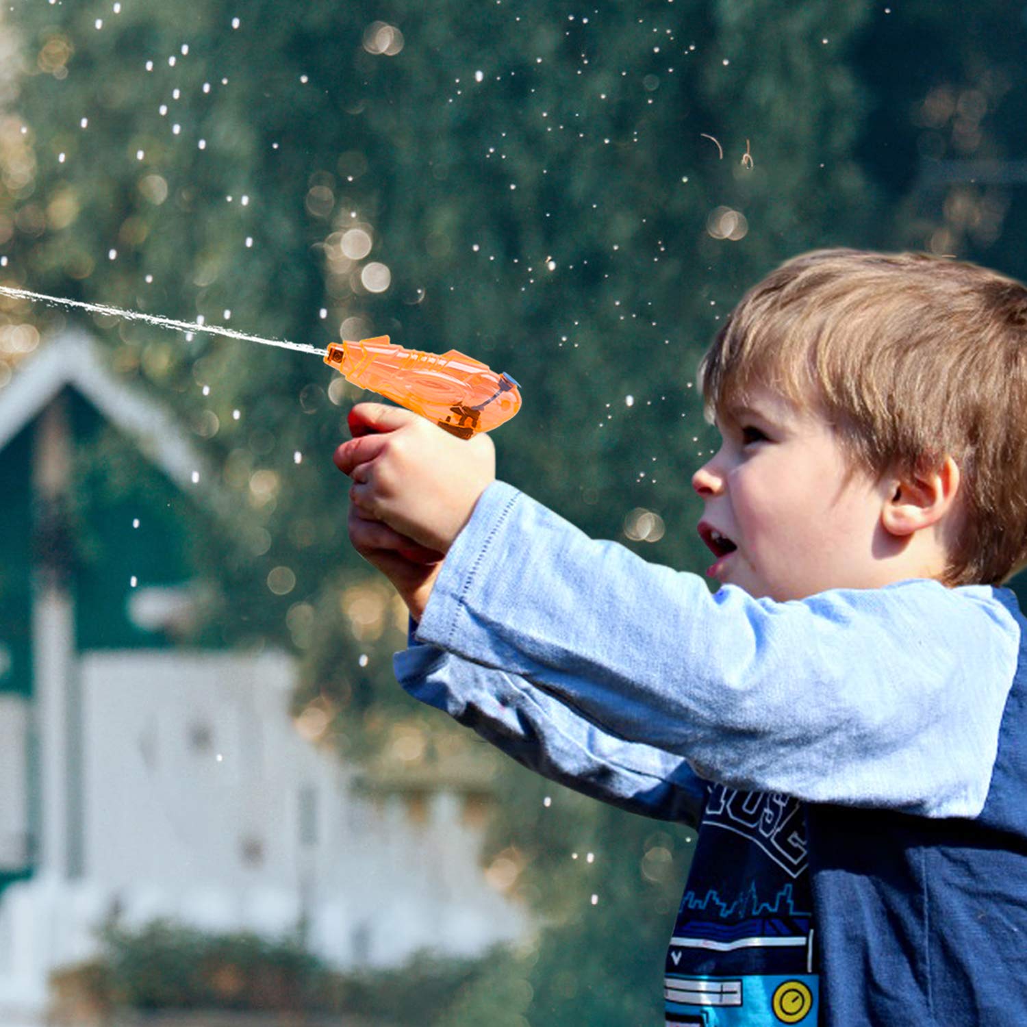 CLEVERZONE orange mini water gun, colorful summer option