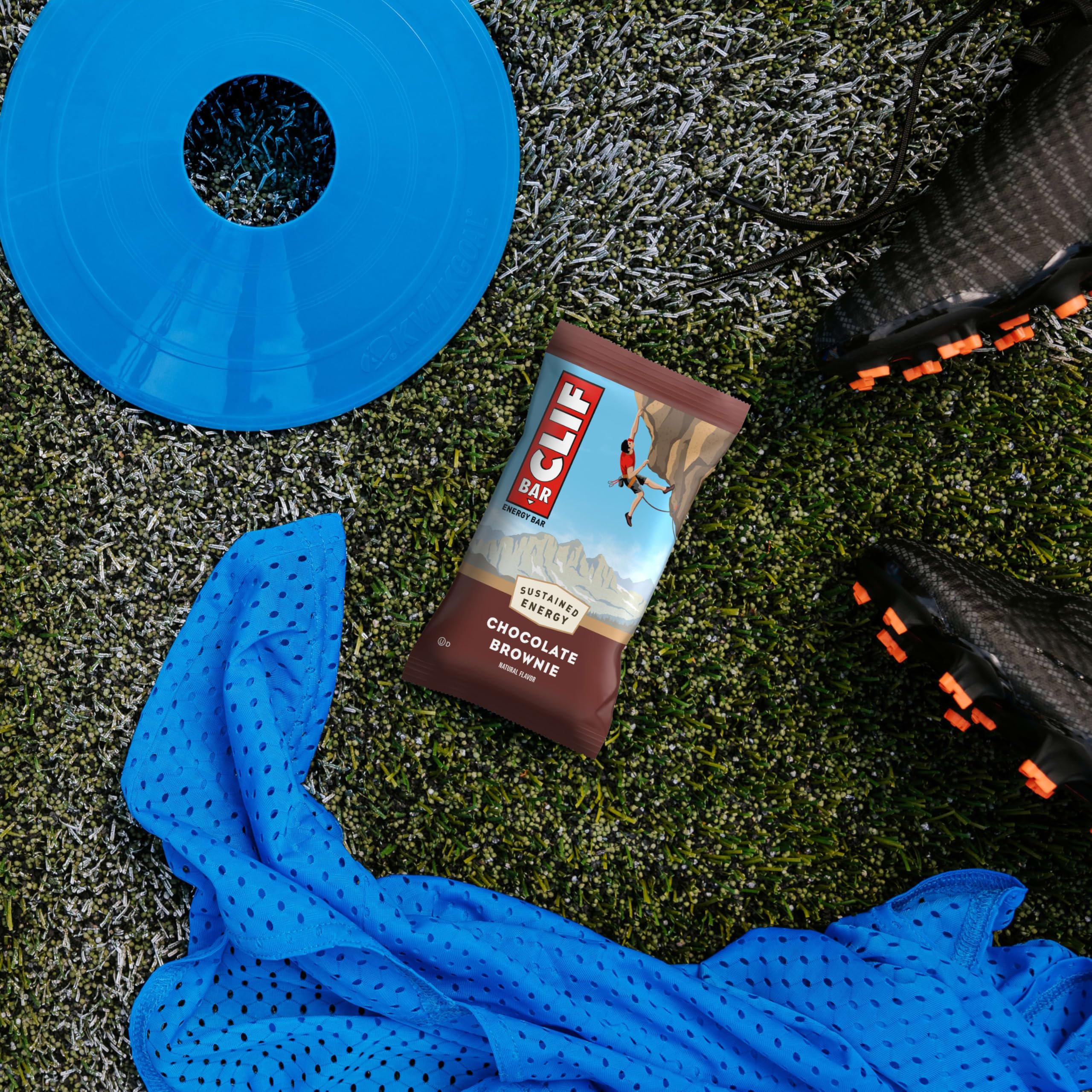 CLIF Bar Chocolate Brownie on-the-go packaging for easy snacking between activities.
