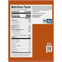 CLIF Bar Crunchy Peanut Butter ingredients bowl reveals organic oats.