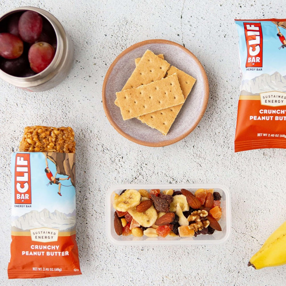 CLIF Bar Crunchy Peanut Butter snack ideas array.