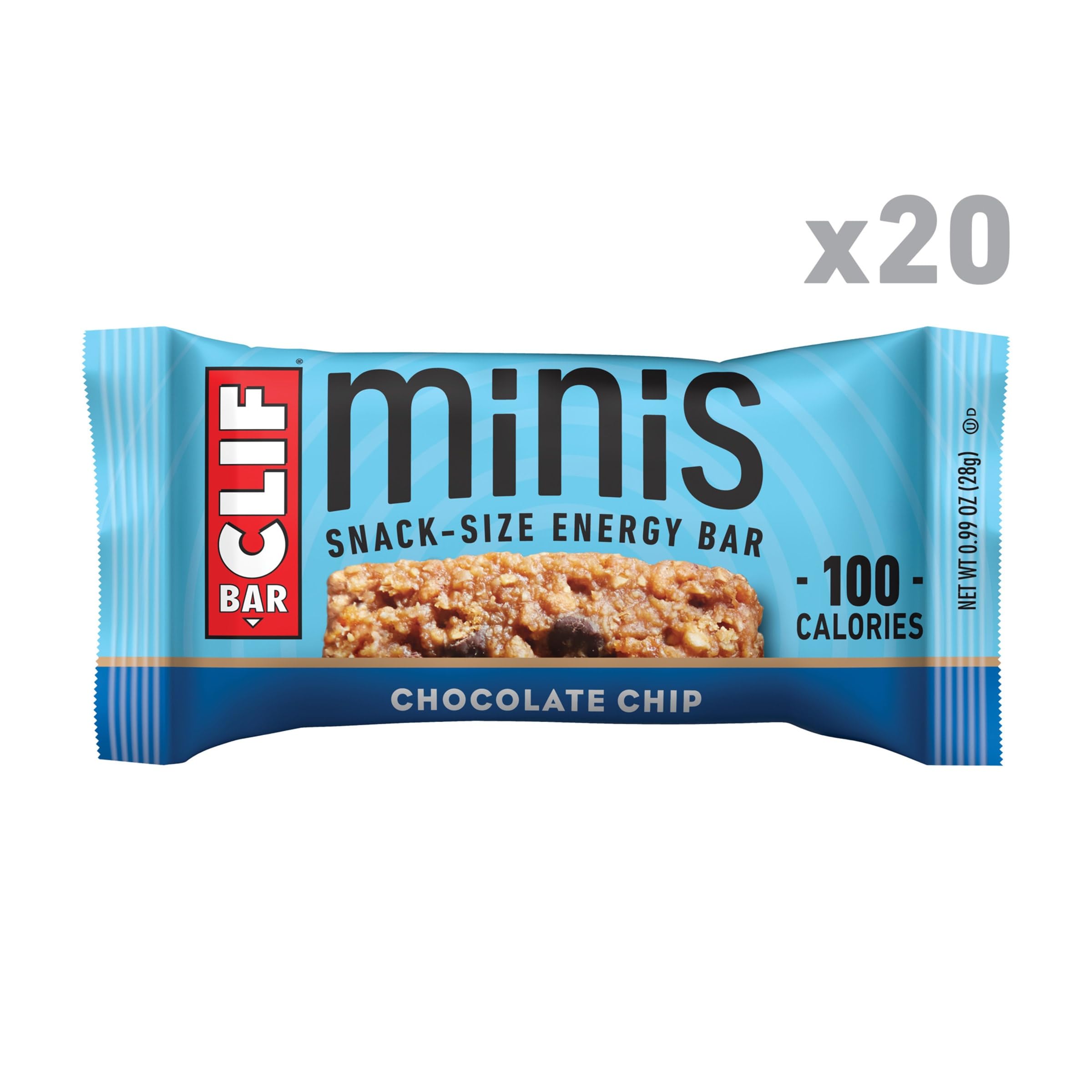 CLIF Bar Minis Chocolate Chip bar in hand, convenient energy during workouts.