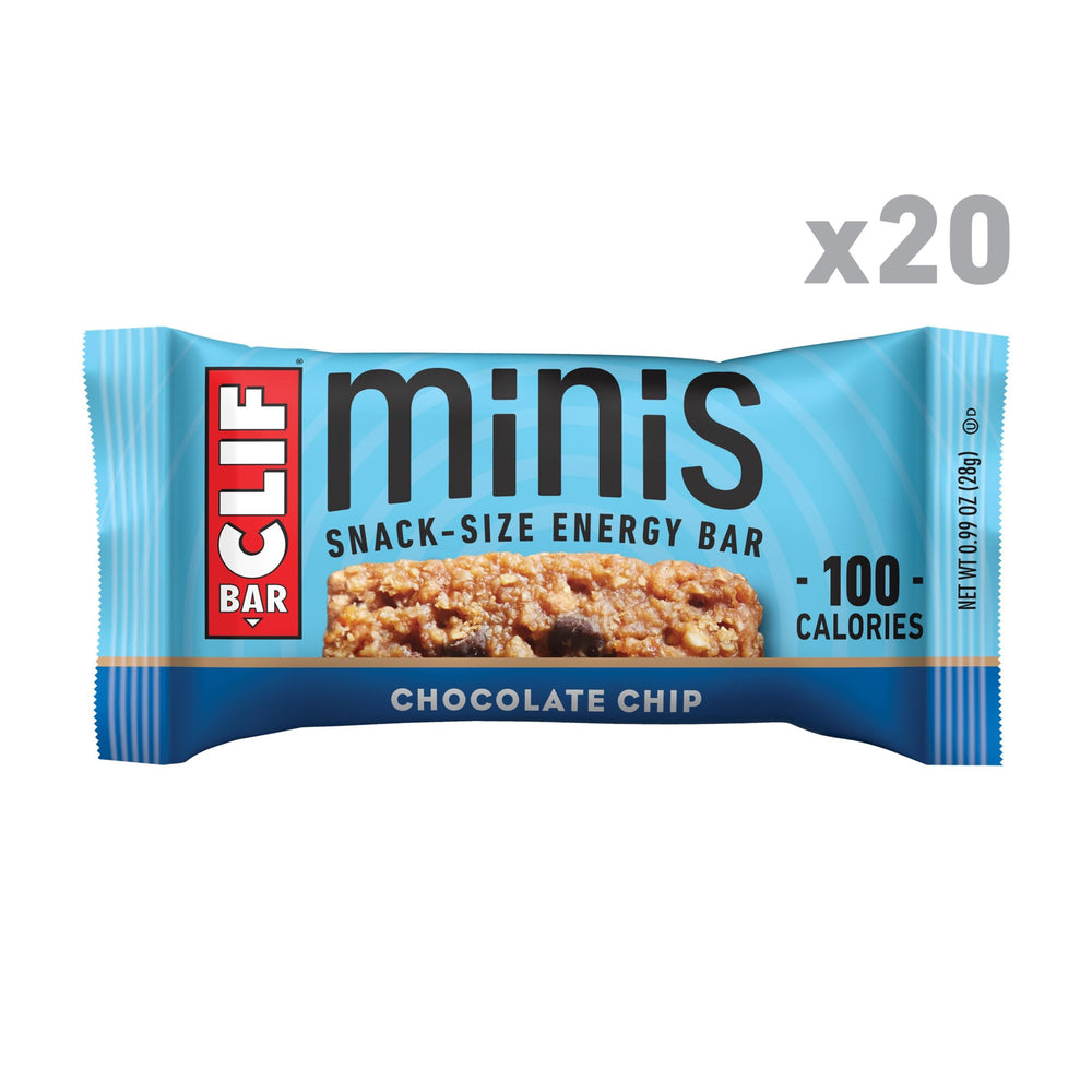 CLIF Bar Minis Chocolate Chip bar in hand, convenient energy during workouts.