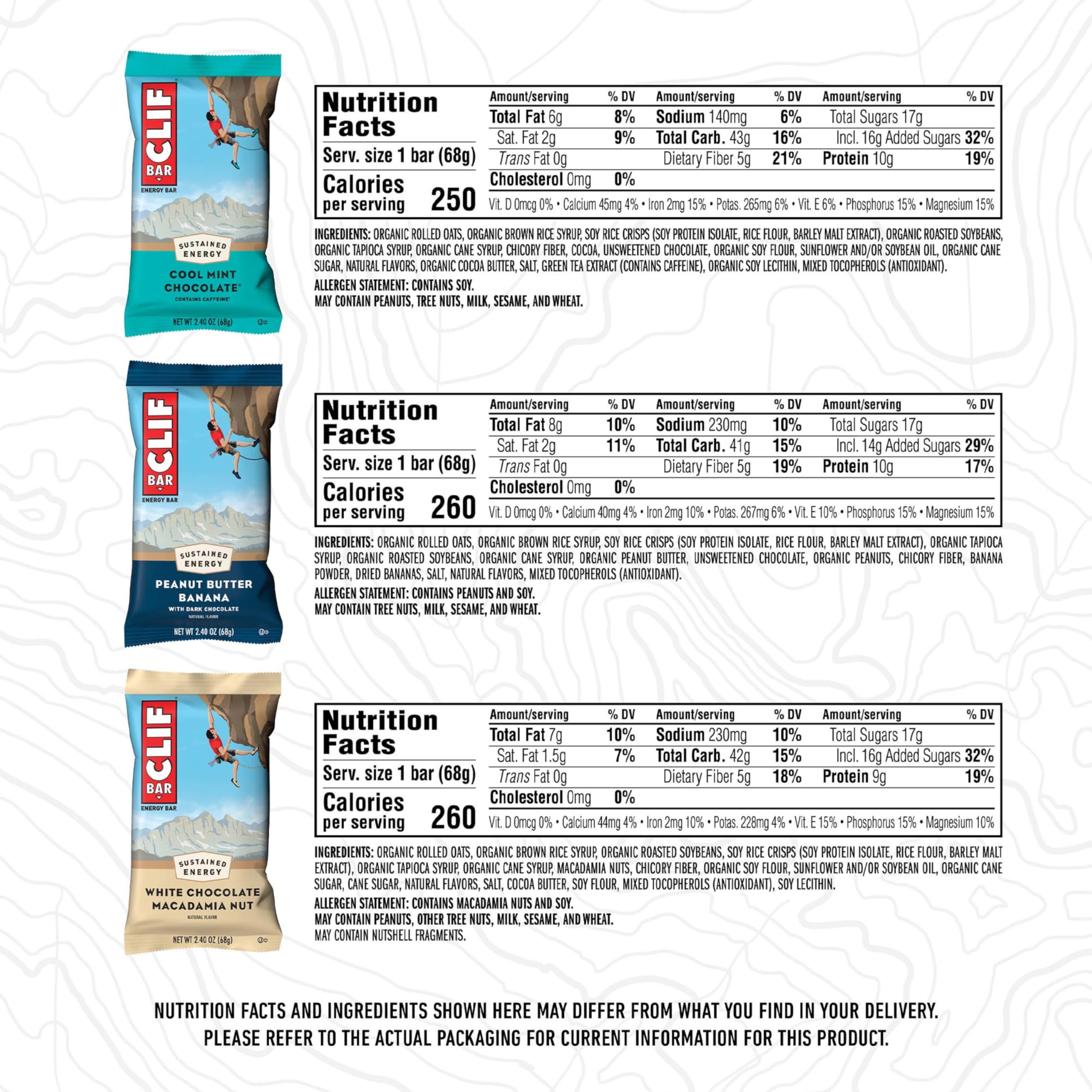 On-the-go energy with CLIF Bar, great for hiking, cycling, and long walks.