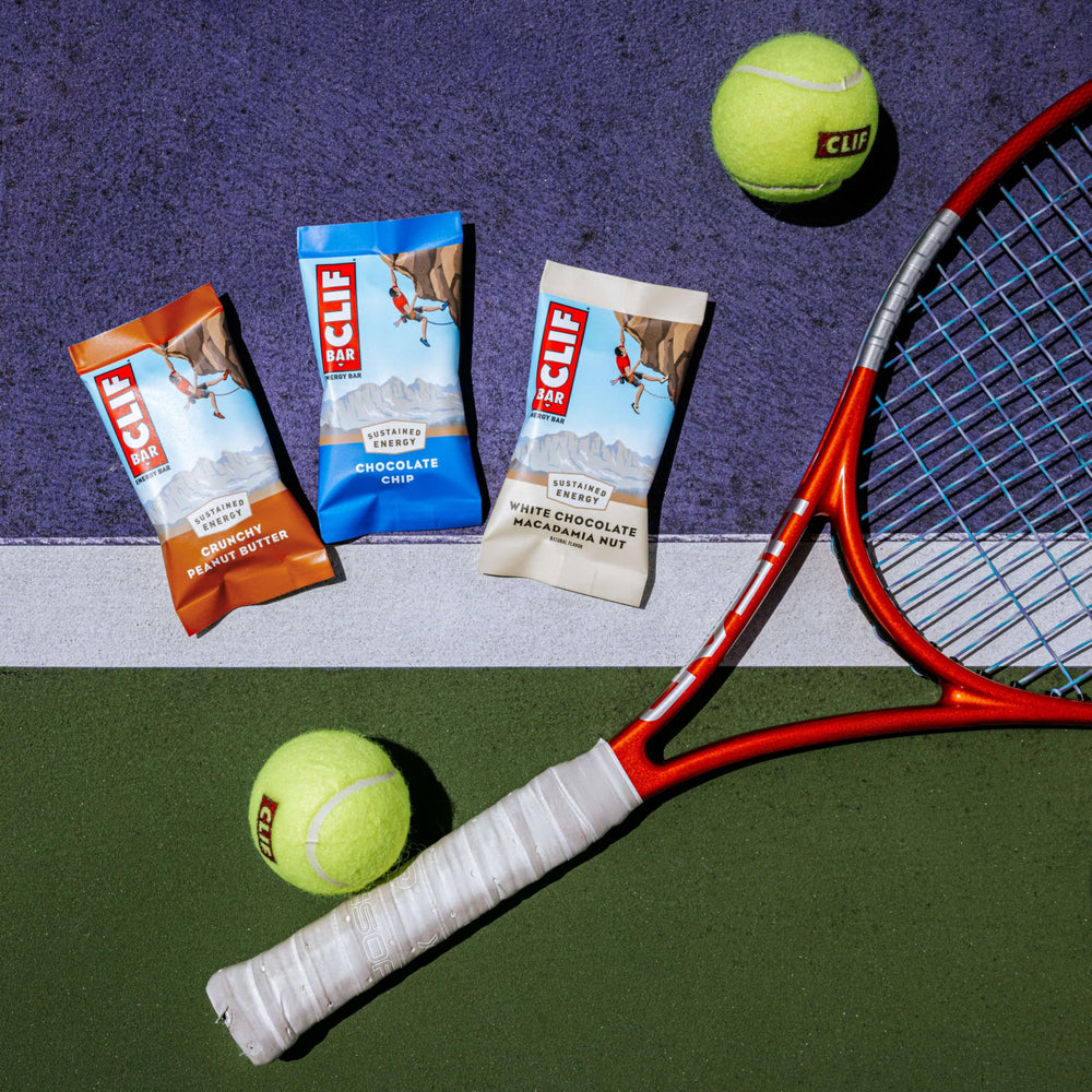 CLIF Bar White Chocolate Macadamia Nut bar at office break room snack