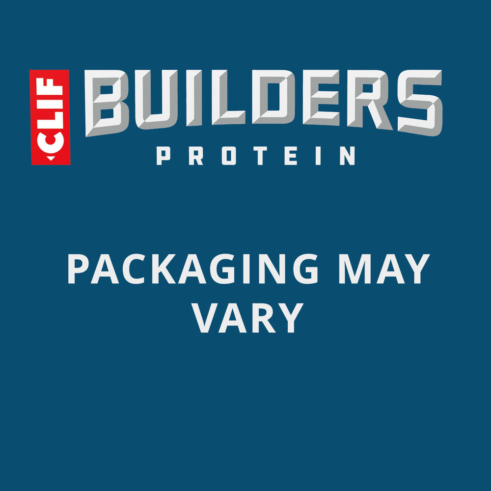 CLIF BUILDERS 12-pack on shelf for convenient nutrition.